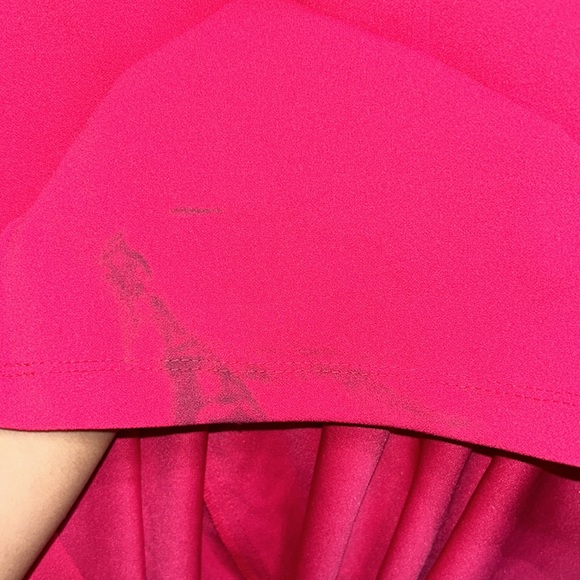 NINE WEST RUFFLED-SLEEVE SHIFT DRESS IN PINK PUNCH - Picture 6 of 6